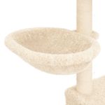 Petshop - Accesorii petshop - Jucarii animale - Ansambluri de joaca - Ansamblu de pisici cu stalpi din funie de sisal, crem, 83 cm - Infinity.ro