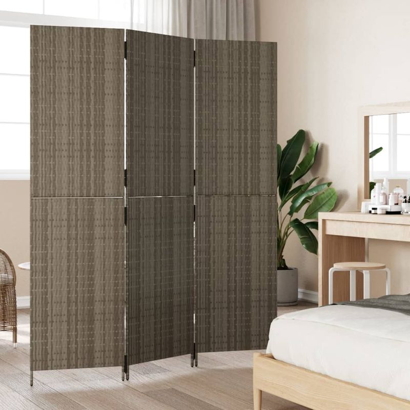 Casa si Gradina - Decoratiuni - Pereti despartitori si paravane - Separator de camera cu 3 panouri, poliratan, model țesătură plină, mărime 147x180 cm - Infinity.ro
