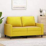 Casa si Gradina - Mobilier - Canapele si coltare - Canapele - Canapea cu 2 locuri, galben, 120 cm, catifea - Infinity.ro