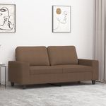 Casa si Gradina - Mobilier - Canapele si coltare - Canapele - Canapea cu 2 locuri, maro, 140 cm, material textil - Infinity.ro