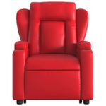 Casa si Gradina - Mobilier - Scaune si fotolii - Fotolii - Fotoliu rabatabil cu ridicare, rosu, piele ecologica - Infinity.ro