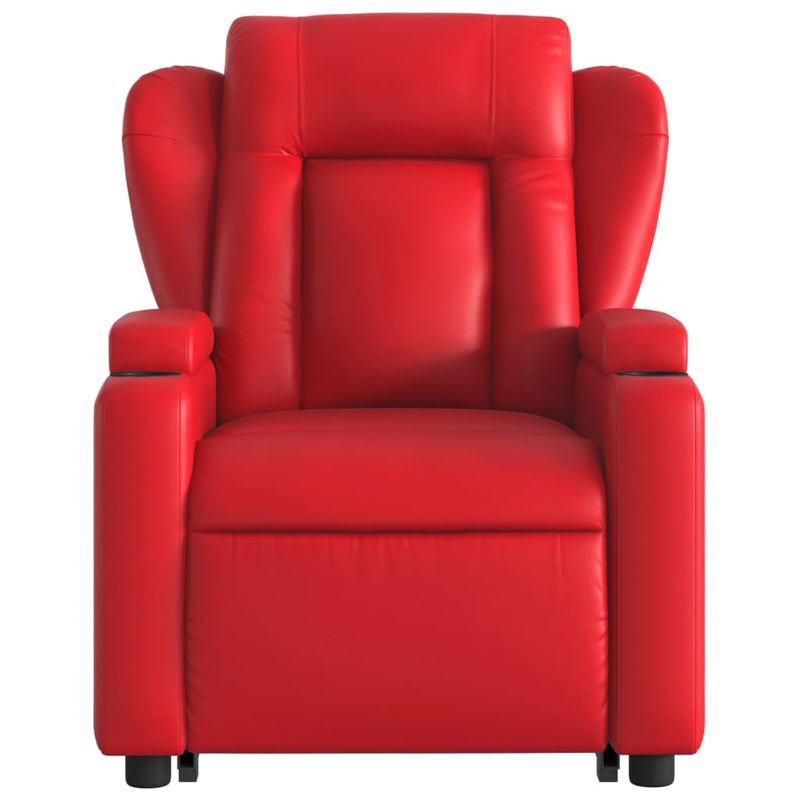 Casa si Gradina - Mobilier - Scaune si fotolii - Fotolii - Fotoliu rabatabil cu ridicare, rosu, piele ecologica - Infinity.ro