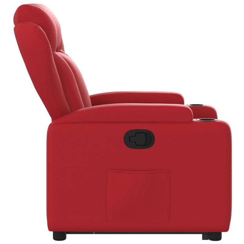 Casa si Gradina - Mobilier - Scaune si fotolii - Fotolii - Fotoliu rabatabil cu ridicare, rosu, piele ecologica - Infinity.ro