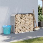 Casa si Gradina - Termice - Sobe, Seminee si accesorii - Accesorii seminee si sobe - Suport de busteni, gri deschis, 120x45x100 cm, otel galvanizat - Infinity.ro