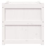 Casa si Gradina - Gradinarit si plante - Plante si ghivece - Ghivece si suporturi - Jardiniere de gradina, 2 buc., alb, lemn masiv de pin - Infinity.ro