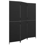 Casa si Gradina - Decoratiuni - Pereti despartitori si paravane - Separator de camera cu 3 panouri, negru, poliratan, model țesătură plină, mărime 147x180 cm - Infinity.ro