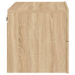 Casa si Gradina - Mobilier - Comode si corpuri - Noptiere - Noptiera montata pe perete cu lumini LED, stejar sonoma - Infinity.ro