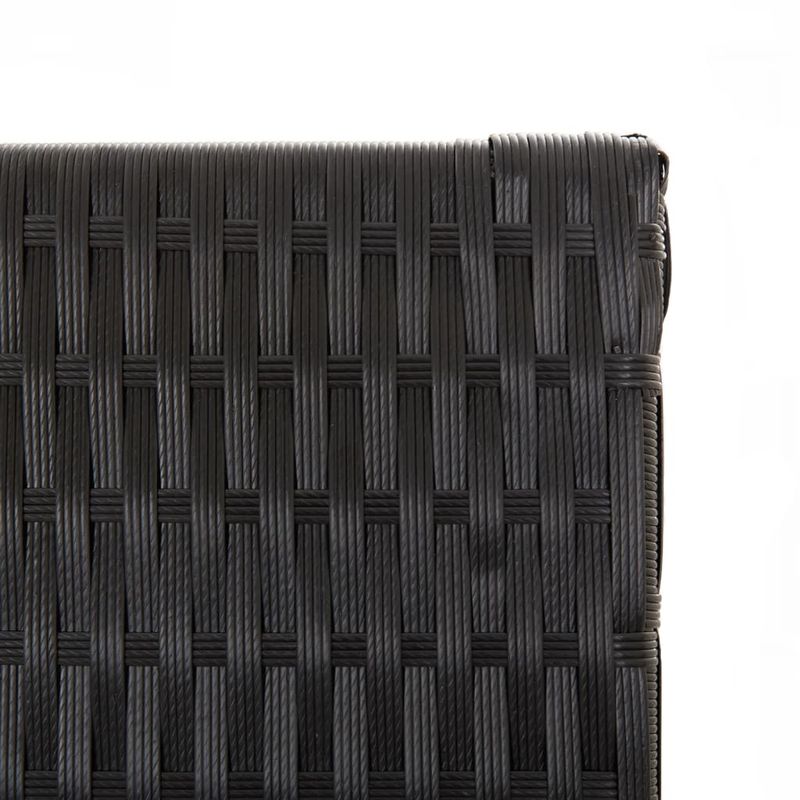Casa si Gradina - Decoratiuni - Pereti despartitori si paravane - Separator de camera cu 3 panouri, negru, poliratan, model țesătură plină, mărime 147x180 cm - Infinity.ro