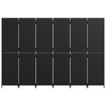 Casa si Gradina - Decoratiuni - Pereti despartitori si paravane - Separator de camera cu 6 panouri, negru, poliratan, model țesătură plină, mărime 294x200 cm - Infinity.ro