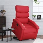 Casa si Gradina - Mobilier - Scaune si fotolii - Fotolii - Fotoliu rabatabil cu ridicare, rosu, piele ecologica - Infinity.ro