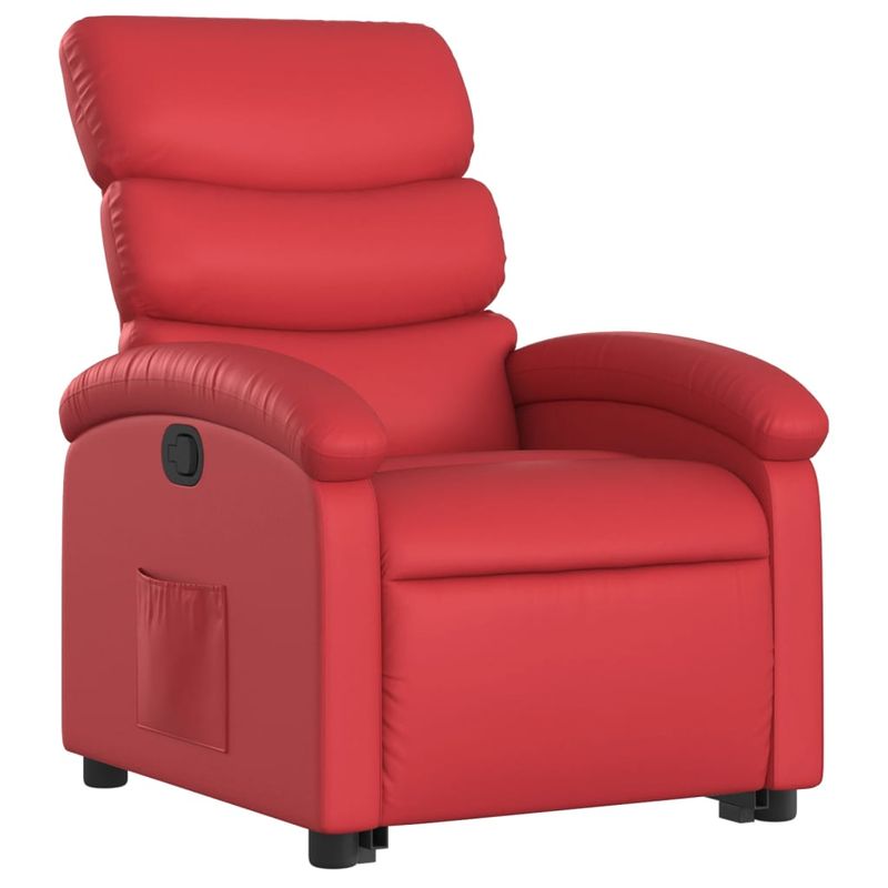Casa si Gradina - Mobilier - Scaune si fotolii - Fotolii - Fotoliu rabatabil cu ridicare, rosu, piele ecologica - Infinity.ro