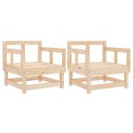 Casa si Gradina - Gradina si terasa - Mobilier exterior - Canapele si fotolii gradina - Scaune de gradina, 2 buc., lemn masiv pin - Infinity.ro