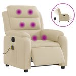 Ingrijire personala si Cosmetice - Sanatate si wellness - Articole wellness - Fotolii de masaj - Fotoliu electric de masaj rabatabil, crem, textil - Infinity.ro