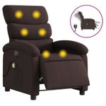 Ingrijire personala si Cosmetice - Sanatate si wellness - Articole wellness - Fotolii de masaj - Fotoliu electric de masaj rabatabil, maro inchis, textil - Infinity.ro