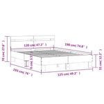 Casa si Gradina - Mobilier - Paturi si accesorii - Paturi - Cadru de pat cu tablie stejar fumuriu 120x190 cm lemn prelucrat - Infinity.ro