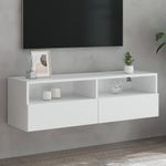 Casa si Gradina - Mobilier - Comode si corpuri - Comode - Comoda TV de perete, alb, 100x30x30 cm, lemn prelucrat - Infinity.ro