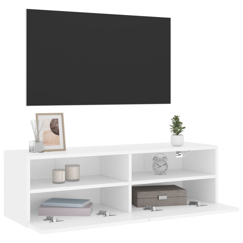 Casa si Gradina - Mobilier - Comode si corpuri - Comode - Comoda TV de perete, alb, 100x30x30 cm, lemn prelucrat - Infinity.ro