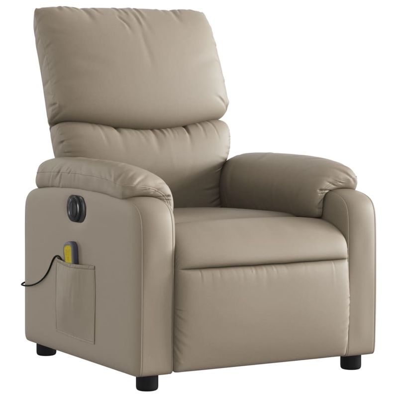 Ingrijire personala si Cosmetice - Sanatate si wellness - Articole wellness - Fotolii de masaj - Fotoliu electric masaj rabatabil, cappuccino, piele ecologica - Infinity.ro