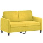 Casa si Gradina - Mobilier - Canapele si coltare - Canapele - Canapea cu 2 locuri, galben, 120 cm, catifea - Infinity.ro
