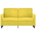 Casa si Gradina - Mobilier - Canapele si coltare - Canapele - Canapea cu 2 locuri, galben, 120 cm, catifea - Infinity.ro