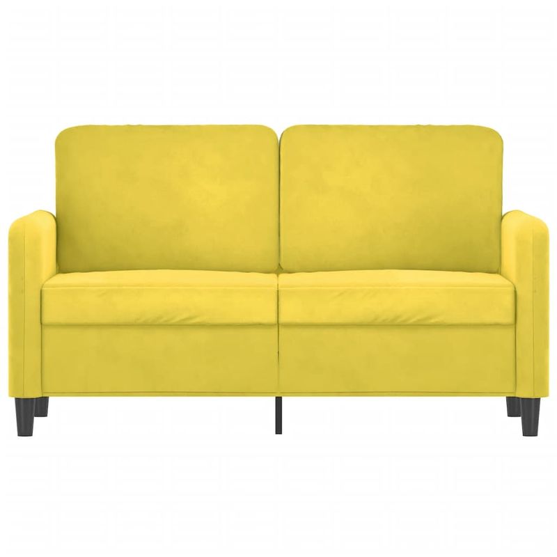 Casa si Gradina - Mobilier - Canapele si coltare - Canapele - Canapea cu 2 locuri, galben, 120 cm, catifea - Infinity.ro