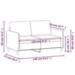 Casa si Gradina - Mobilier - Canapele si coltare - Canapele - Canapea cu 2 locuri, galben, 120 cm, catifea - Infinity.ro