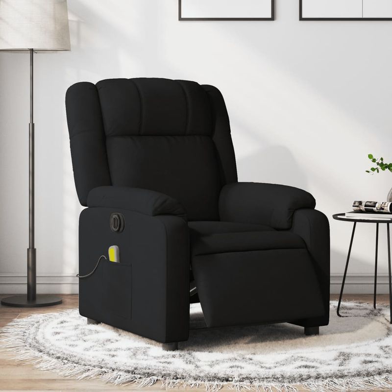 Ingrijire personala si Cosmetice - Sanatate si wellness - Articole wellness - Fotolii de masaj - Fotoliu electric de masaj rabatabil, negru, textil - Infinity.ro