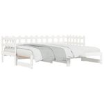 Casa si Gradina - Mobilier - Paturi si accesorii - Paturi - Pat de zi extensibil, alb, 2x(80x200) cm, lemn masiv de pin - Infinity.ro