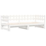 Casa si Gradina - Mobilier - Paturi si accesorii - Paturi - Pat de zi extensibil, alb, 2x(80x200) cm, lemn masiv de pin - Infinity.ro