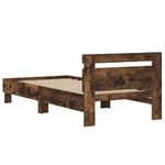 Casa si Gradina - Mobilier - Paturi si accesorii - Paturi - Cadru de pat cu tablie stejar fumuriu 90x200 cm lemn prelucrat - Infinity.ro
