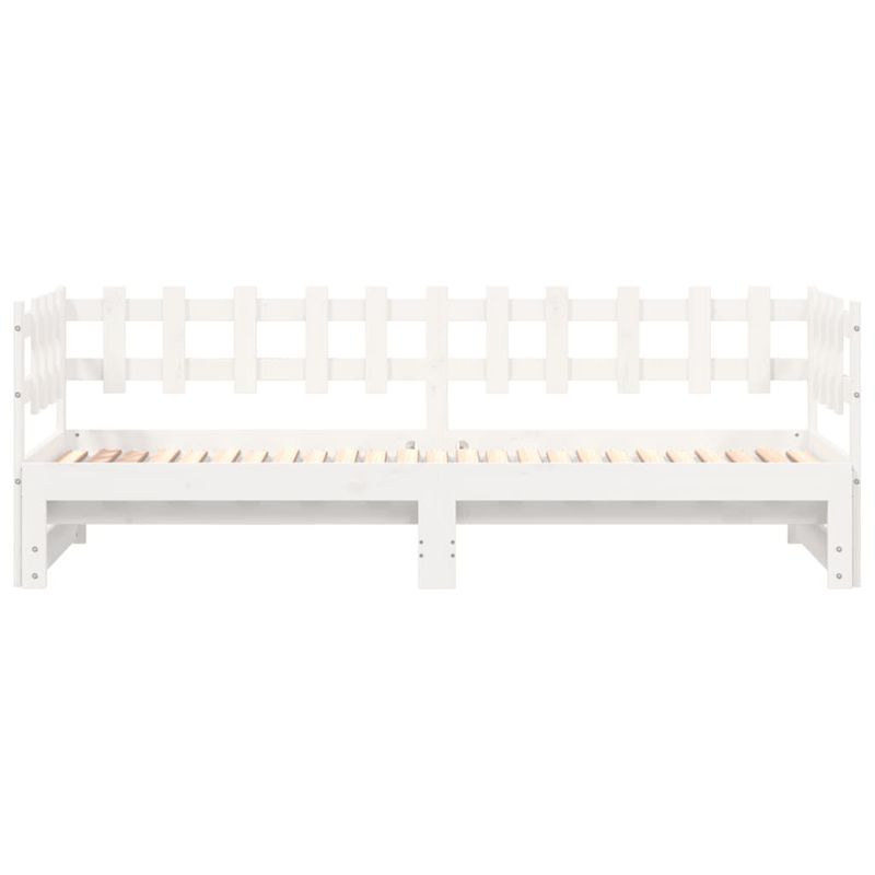 Casa si Gradina - Mobilier - Paturi si accesorii - Paturi - Pat de zi extensibil, alb, 2x(80x200) cm, lemn masiv de pin - Infinity.ro
