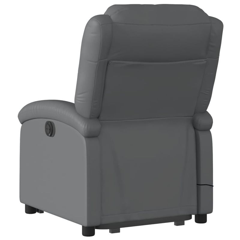 Ingrijire personala si Cosmetice - Sanatate si wellness - Articole wellness - Fotolii de masaj - Fotoliu masaj rabatabil electric cu ridicare, gri, piele eco - Infinity.ro