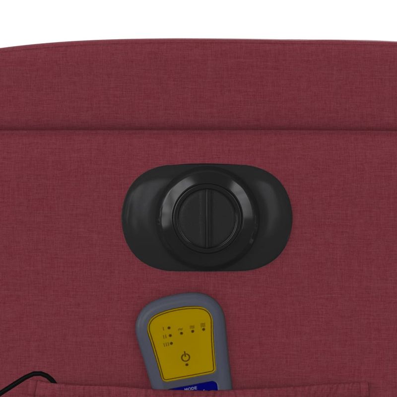Ingrijire personala si Cosmetice - Sanatate si wellness - Articole wellness - Fotolii de masaj - Fotoliu de masaj electric rabatabil cu ridicare rosu vin textil - Infinity.ro