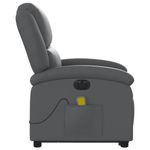 Ingrijire personala si Cosmetice - Sanatate si wellness - Articole wellness - Fotolii de masaj - Fotoliu masaj rabatabil electric cu ridicare, gri, piele eco - Infinity.ro