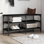Casa si Gradina - Mobilier - Organizare si depozitare - Bancute - Banca de pantofi, negru, 100x38,5x49 cm, lemn prelucrat - Infinity.ro