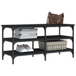 Casa si Gradina - Mobilier - Canapele si coltare - Banchete - Banca de pantofi, negru, 100x38,5x49 cm, lemn prelucrat - Infinity.ro