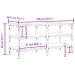 Casa si Gradina - Mobilier - Canapele si coltare - Banchete - Banca de pantofi, negru, 100x38,5x49 cm, lemn prelucrat - Infinity.ro
