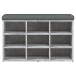 Casa si Gradina - Mobilier - Organizare si depozitare - Bancute - Banca de pantofi, gri beton, 82x32x50 cm, lemn prelucrat - Infinity.ro