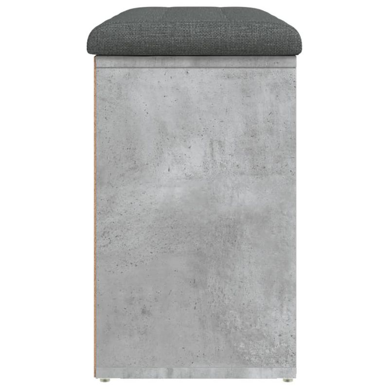 Casa si Gradina - Mobilier - Organizare si depozitare - Bancute - Banca de pantofi, gri beton, 82x32x50 cm, lemn prelucrat - Infinity.ro