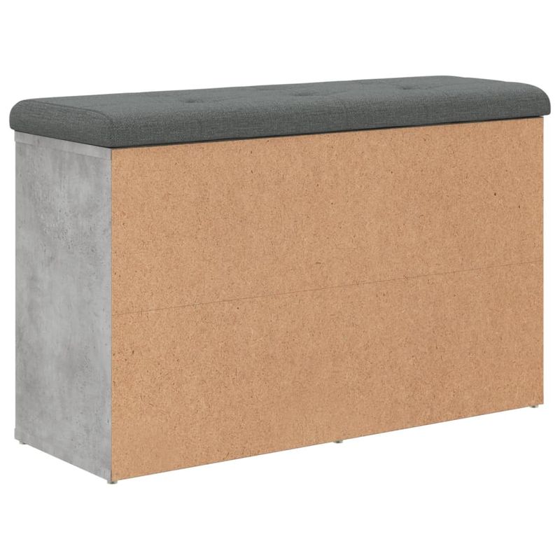 Casa si Gradina - Mobilier - Organizare si depozitare - Bancute - Banca de pantofi, gri beton, 82x32x50 cm, lemn prelucrat - Infinity.ro