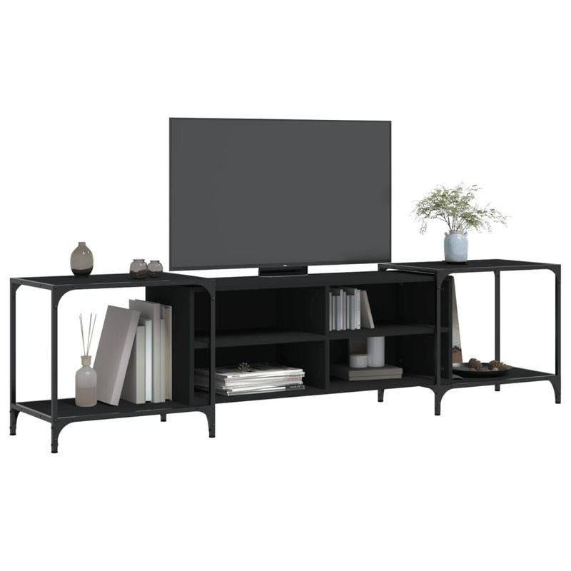 Casa si Gradina - Mobilier - Comode si corpuri - Comode - Comoda TV, negru, 203x37x50 cm, lemn prelucrat - Infinity.ro
