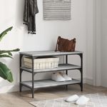 Casa si Gradina - Mobilier - Organizare si depozitare - Bancute - Banca de pantofi, gri sonoma, 70x38,5x49 cm, lemn prelucrat - Infinity.ro