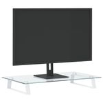 PC, gaming si accesorii - Desktop PC & monitoare - Accesorii monitoare - Suport de monitor, alb, 60x35x8 cm, sticla securizata si metal - Infinity.ro