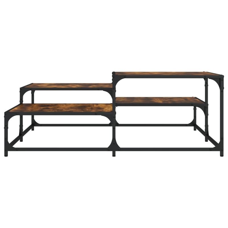 Casa si Gradina - Mobilier - Mese si birouri - Masute de cafea - Masuta de cafea stejar fumuriu 107x107x40 cm din lemn prelucrat - Infinity.ro