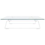 PC, gaming si accesorii - Desktop PC & monitoare - Accesorii monitoare - Suport de monitor, alb, 60x35x8 cm, sticla securizata si metal - Infinity.ro