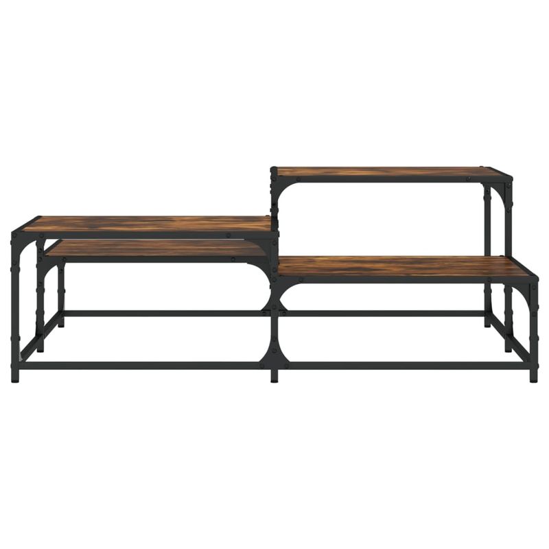 Casa si Gradina - Mobilier - Mese si birouri - Masute de cafea - Masuta de cafea stejar fumuriu 107x107x40 cm din lemn prelucrat - Infinity.ro