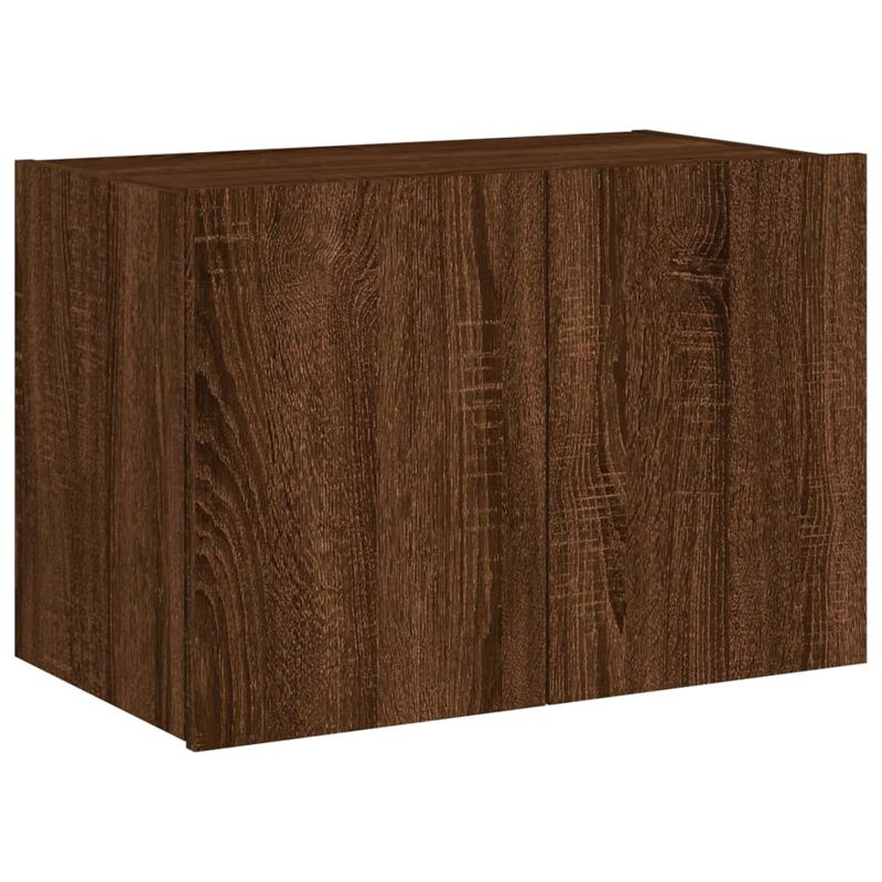 Casa si Gradina - Mobilier - Comode si corpuri - Comode - Comoda TV de perete cu lumini LED, stejar maro, 60x35x41 cm - Infinity.ro