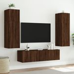 Casa si Gradina - Mobilier - Comode si corpuri - Comode - Comoda TV de perete cu lumini LED, stejar maro, 60x35x41 cm - Infinity.ro