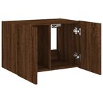 Casa si Gradina - Mobilier - Comode si corpuri - Comode - Comoda TV de perete cu lumini LED, stejar maro, 60x35x41 cm - Infinity.ro