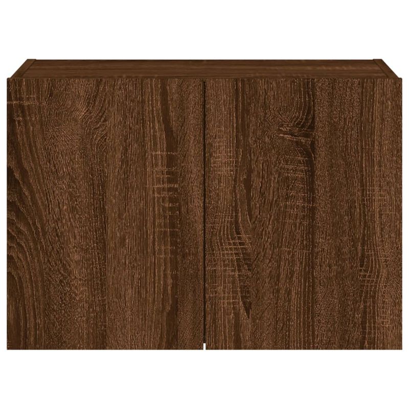 Casa si Gradina - Mobilier - Comode si corpuri - Comode - Comoda TV de perete cu lumini LED, stejar maro, 60x35x41 cm - Infinity.ro
